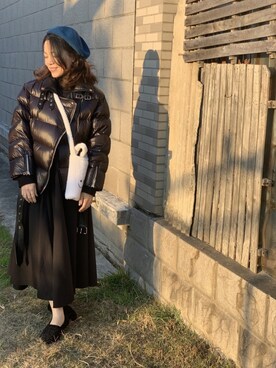 「DOLCE&GABBANA（ドルチェアンドガッバーナ）のアイテム（ジャケット/アウター）」を使った、大苗和呆子牛仔さん（レディース・158cm）の冬コーディネート