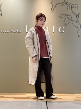 「ELENCARE DUE（エレンカーレデュエ）のアイテム（その他アウター）」を使った、miharu386さん（レディース・160cm）の冬コーディネート