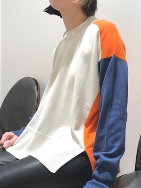 「MM6 Maison Margiela（ｴﾑｴﾑｼｯｸｽ ﾒｿﾞﾝ ﾏﾙｼﾞｪﾗ）のアイテム（ニット/セーター）」を使った、mika tamuraさん（レディース・158cm）の冬コーディネート