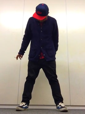 「AZUL by moussy（アズールバイマウジー）のアイテム（チノパンツ）」を使った、＝＝トム＝＝さん（メンズ・174cm）の春コーディネート
