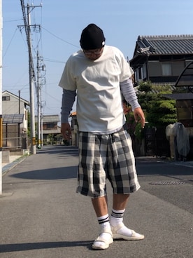 「AZUL by moussy（アズールバイマウジー）のアイテム（ニットキャップ/ビーニー）」を使った、＝＝トム＝＝さん（メンズ・174cm）の春コーディネート