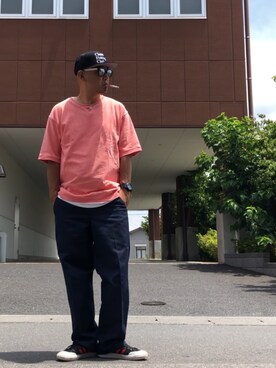 「chaosfishingclub」｜「アイテム（帽子）」を使った、＝＝トム＝＝さん（メンズ・174cm）の夏コーディネート