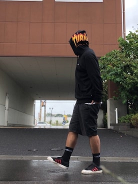 「chaosfishingclub」｜「アイテム（帽子）」を使った、＝＝トム＝＝さん（メンズ・174cm）の秋コーディネート