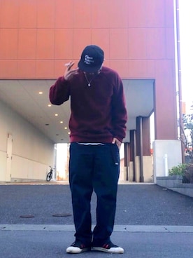 「chaosfishingclub」｜「アイテム（スウェット）」を使った、＝＝トム＝＝さん（メンズ・174cm）の秋コーディネート