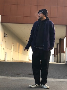 「2018マイベストコーデ」｜「アイテム（スリッポン）」を使った、＝＝トム＝＝さん（メンズ・174cm）の冬コーディネート