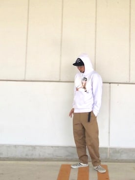 「chaosfishingclub」｜「アイテム（スリッポン）」を使った、＝＝トム＝＝さん（メンズ・174cm）の春コーディネート