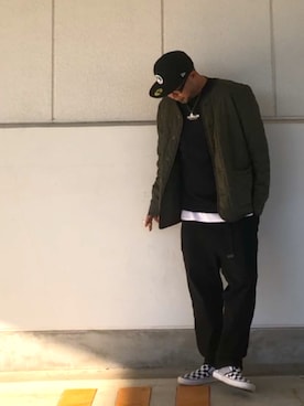 「やっぱりストリートが好き」｜「アイテム（スリッポン）」を使った、＝＝トム＝＝さん（メンズ・174cm）の秋コーディネート