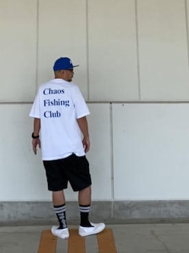 「chaosfishingclub」｜「アイテム（帽子）」を使った、＝＝トム＝＝さん（メンズ・174cm）の春コーディネート