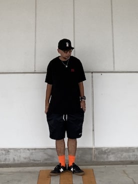 「TENBOX（テンボックス）のアイテム（キャップ）」を使った、＝＝トム＝＝さん（メンズ・174cm）の夏コーディネート