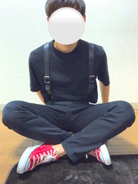 「アイテム（サスペンダー）」を使った、Ryoさん（メンズ・172cm）の夏コーディネート