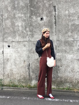 「Another Edition（アナザーエディション）のアイテム（帽子）」を使った、ハヤシ　アンナさん（レディース・168cm）の秋コーディネート