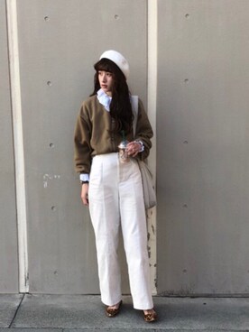 「merongshop（メロンショップ）のアイテム（カーディガン/ボレロ）」を使った、ハヤシ　アンナさん（レディース・171cm）の秋コーディネート