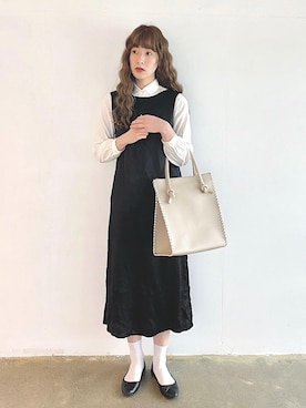 「ISOOK（アイスー）のアイテム（ワンピース/ドレス）」を使った、ハヤシ　アンナさん（レディース・171cm）の春コーディネート