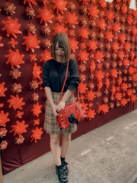 「アパレルスタッフ」｜「アイテム（その他シューズ）」を使った、Misakiさん（レディース・156cm）の秋コーディネート