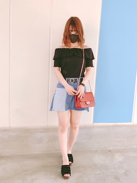 「CECIL McBEE（セシルマクビー）のアイテム（サンダル）」を使った、Misakiさん（レディース・156cm）の夏コーディネート