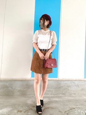 「いいね返し」｜「アイテム（ハンチング/ベレー帽）」を使った、Misakiさん（レディース・156cm）の秋コーディネート