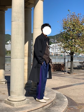 「UNIQLO（ユニクロ）のタートルネックT（長袖）（Tシャツ/カットソー）」を使った、たらこさん（メンズ・180cm）の秋コーディネート