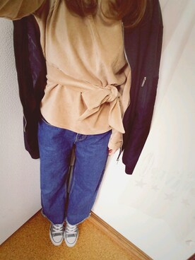 「PLAIN CLOTHING（プレーンクロージング）のアイテム（ハンチング/ベレー帽）」を使った、Ⓜ️さん（レディース・151cm）の春コーディネート