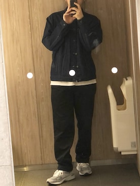 「Carhartt WIP（カーハートダブリューアイピー）のアイテム（デニムジャケット）」を使った、reoさん（メンズ・181cm）の冬コーディネート