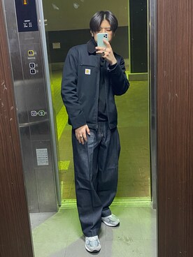 「Carhartt WIP（カーハートダブリューアイピー）のアイテム（その他アウター）」を使った、reoさん（メンズ・181cm）の冬コーディネート