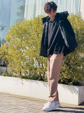 「YARD PLUS（ヤードプリュス）のアイテム（ジャケット/アウター）」を使った、京極さん（メンズ・170cm）の冬コーディネート