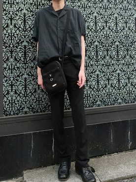「SAINT LAURENT PARIS（サンローランパリ）のアイテム（バッグ）」を使った、京極さん（メンズ・170cm）の春コーディネート
