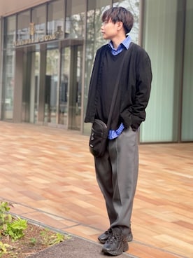 「YARD PLUS（ヤードプリュス）のアイテム（ジャケット/アウター）」を使った、京極さん（メンズ・170cm）の春コーディネート