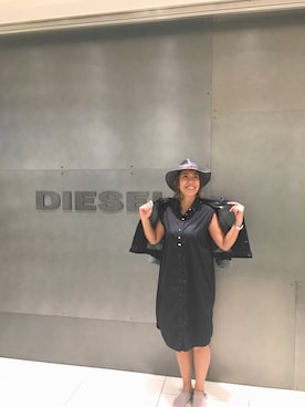 「DIESEL（ディーゼル）の00SX8B084FS（デニムジャケット）」を使った、tsu.sさん（レディース・160cm）の夏コーディネート