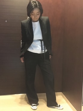 「DSQUARED2（ディースクエアード）のアイテム（ジャケット/アウター）」を使った、mi_kさん（レディース・160cm）の春コーディネート