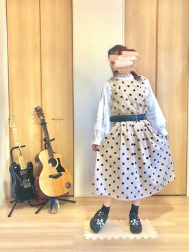 「ラブアンドピース2020」｜「アイテム（ジャンパースカート）」を使った、コトキさん（レディース・155cm）の秋コーディネート