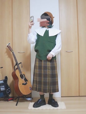 「merry jenny（メリージェニー）のアイテム（その他アウター）」を使った、コトキさん（レディース・155cm）の冬コーディネート