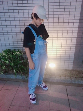 「ZARA（ザラ）のアイテム（サロペット/オーバーオール）」を使った、rurimatsuriさん（レディース・156cm）の秋コーディネート