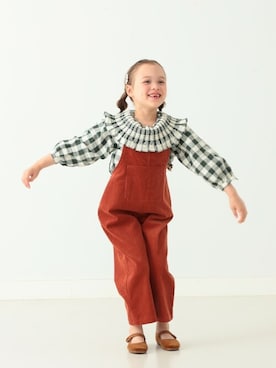 「アイテム（サロペット/オーバーオール、レッド系）」を使った、B:MING by BEAMS KIDSさん（キッズ・110cm）の夏コーディネート