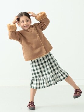 「アイテム（その他アウター、ブラウン系）」を使った、B:MING by BEAMS KIDSさん（キッズ・111cm）の秋コーディネート