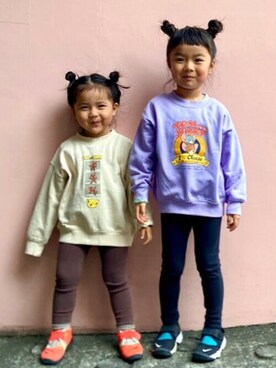 「お揃いコーデ」｜「アイテム（スウェット）」を使った、B:MING by BEAMS KIDSさん（キッズ・110cm）の秋コーディネート