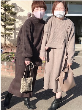 ☺︎ i k u m i ☺︎さん（レディース・159cm）の冬コーディネート