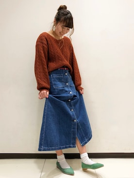 「パンプス×靴下」｜ORientalTRaffic ルミネ立川店さん（レディース・159cm）の冬コーディネート
