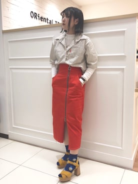 「靴下 × サンダル」｜ORientalTRaffic ルミネ立川店さん（レディース・159cm）の春コーディネート
