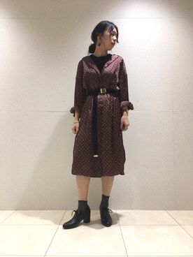 「ORiental TRaffic(ORiental TRaffic)」｜「アイテム（その他アウター）」を使った、ORientalTRaffic ルミネ立川店さん（レディース・159cm）の秋コーディネート