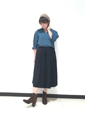 「オリエンタルトラフィック」｜「アイテム（ハンチング/ベレー帽）」を使った、ORientalTRaffic ルミネ立川店さん（レディース・159cm）の秋コーディネート
