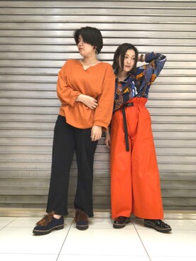 「アイテム（ドレスシューズ、ブルー系）」を使った、ORientalTRaffic ルミネ立川店さん（レディース・159cm）の秋コーディネート