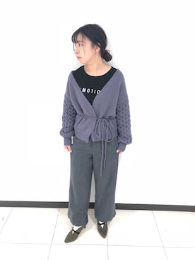 「KBF+（ケービーエフプラス）のアイテム（トップス）」を使った、ORientalTRaffic ルミネ立川店さん（レディース・159cm）の秋コーディネート