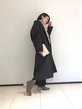 「オリエンタルトラフィック」｜「アイテム（チェスターコート）」を使った、ORientalTRaffic ルミネ立川店さん（レディース・159cm）の冬コーディネート