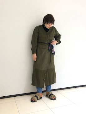 「ファーサンダル」｜ORientalTRaffic ルミネ立川店さん（レディース・165cm）の冬コーディネート