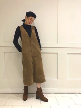「WA ORiental TRaffic（ダブルエーオリエンタルトラフィック）のアイテム（ブーツ）」を使った、ORientalTRaffic ルミネ立川店さん（レディース・159cm）の秋コーディネート