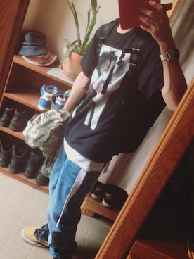 「ROCAWEAR（ロカウェア）のアイテム」を使った、mimimi♛︎❥さん（メンズ・172cm）の夏コーディネート