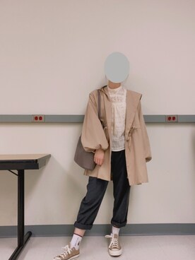 「H&M（エイチ・アンド・エム）のアイテム（その他パンツ）」を使った、yanagiwさん（レディース・160cm）の秋コーディネート