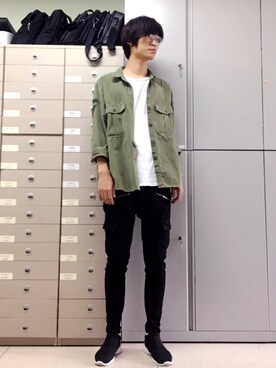 Zara ザラ のミリタリージャケットを使ったメンズ人気ファッションコーディネート 地域 韓国 Wear