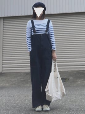 「orcival」｜「アイテム（オールインワン・サロペット）」を使った、イーチさん（レディース・160cm）の春コーディネート