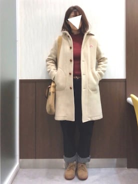 「BRADY」｜「アイテム（モカシン/デッキシューズ）」を使った、イーチさん（レディース・160cm）の冬コーディネート